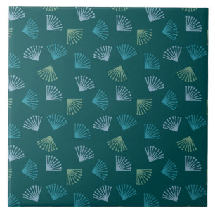 Art Deco Leaves  Ceramic Tile
