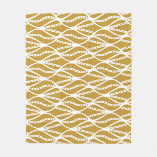 Art Deco leaves, classic seamless pattern. Fleece Blanket