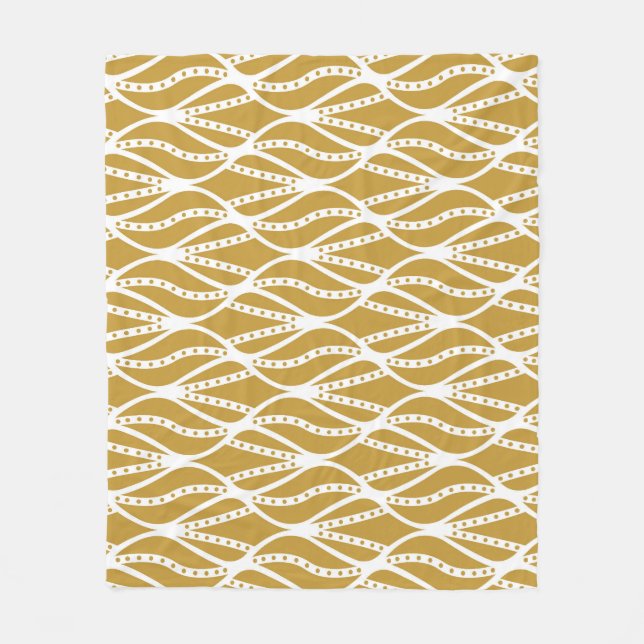 Art Deco leaves, classic seamless pattern. Fleece Blanket (Front)