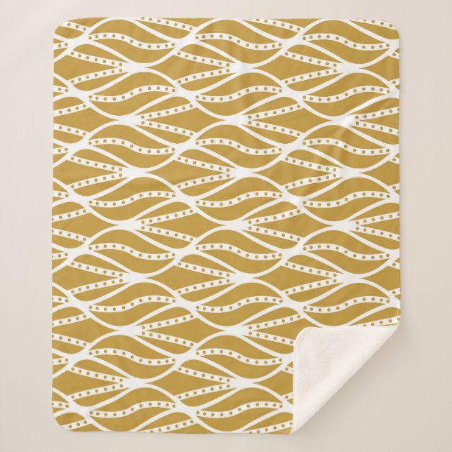 Art Deco leaves, classic seamless pattern. Sherpa Blanket (Front)