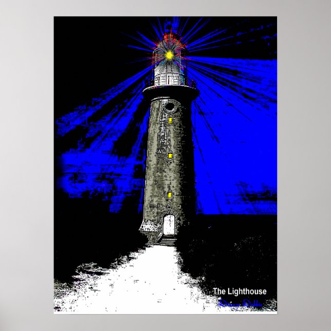 Art Deco Lighthouse Poster (Front)