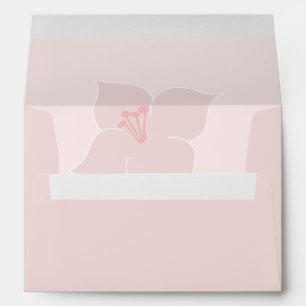 Art Deco Lily Modern Typography Wedding  Envelope