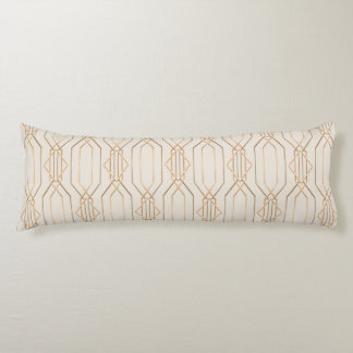 Art Deco Linen & Gold   Body Cushion