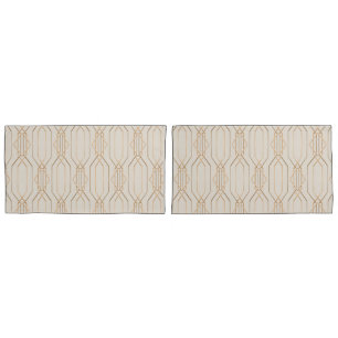 Art Deco Linen & Gold   Pillowcase