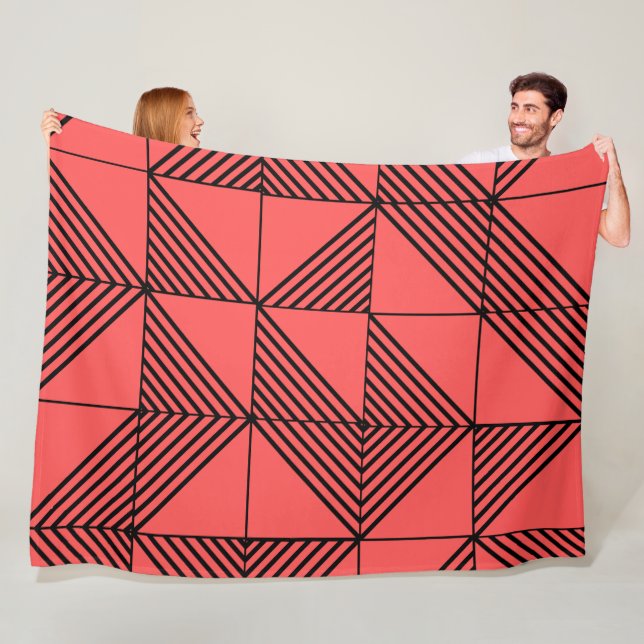 Art Deco Lines  Fleece Blanket (In Situ)