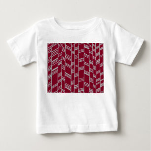 Art Deco Lines – Maroon Baby T-Shirt