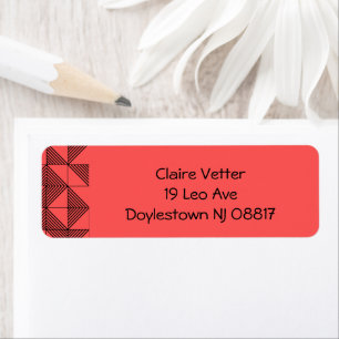 Art Deco Lines  Return Address Label