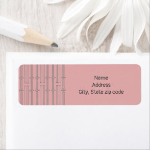 Art Deco Lines Return Address Label