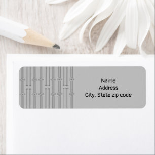 Art Deco Lines Return Address Label