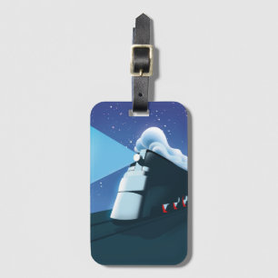 Art Deco Locomotive Luggage Tag