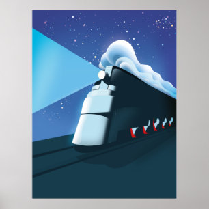 Art Deco Locomotive Poster