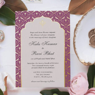 Art Deco Lotus Gold Floral Wedding
