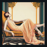Art Deco Lounging Flapper Wall Art<br><div class="desc">Perfect for the Art Deco lover!</div>