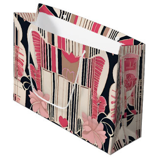 Art Deco Love Wrapping Paper Large Gift Bag