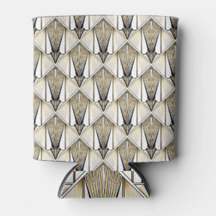 Art Deco, luxury gold motif Can Cooler