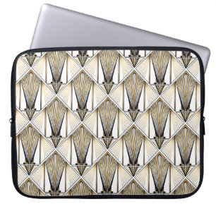 Art Deco, luxury gold motif Laptop Sleeve