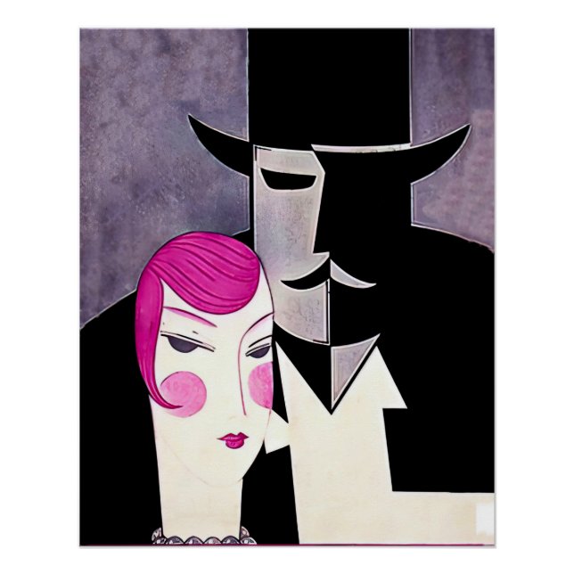 Art deco magazine cover poster (Front)