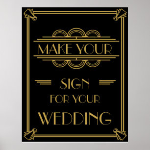 Art Deco Make your own poster party or wedding
