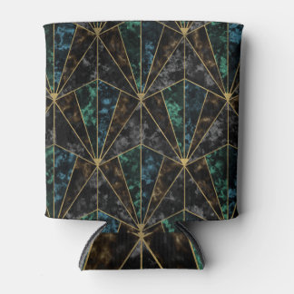 Art Deco Marble: Malachite Luxury Can Cooler