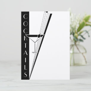 Art Deco Martini Menu