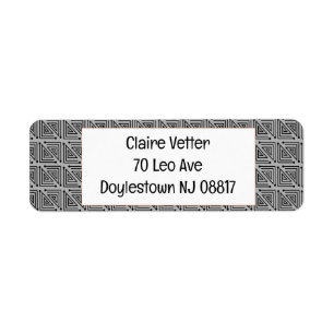 Art Deco Mazes Return Address Label