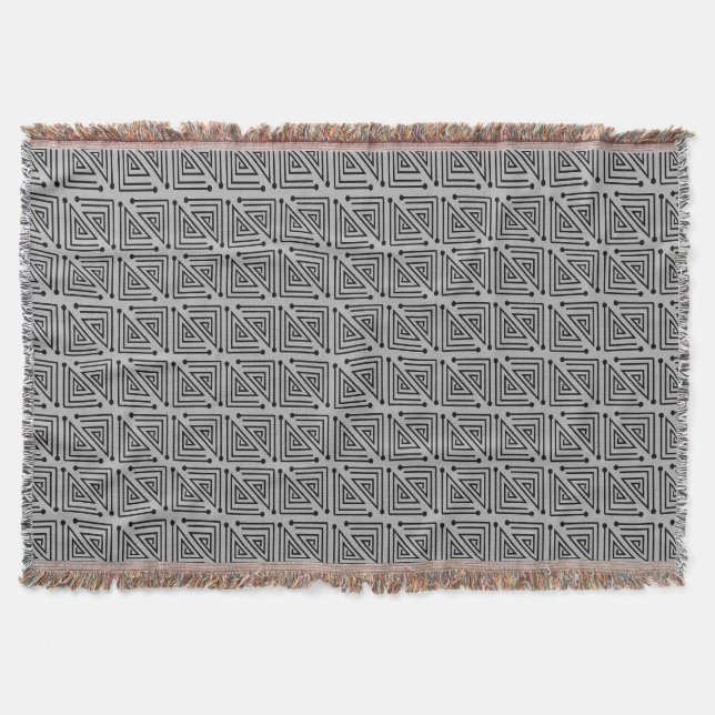Art Deco Mazes Throw Blanket (Front)