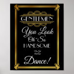 Art deco Mens Bathroom sign<br><div class="desc">Art deco Mens Bathroom sign</div>