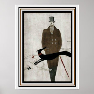 Art Deco Men's Fashion Poster 12 x 16