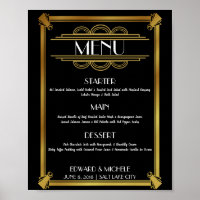 Art Deco menu poster
