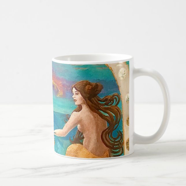 Art Deco Mermaid and Octopus Mug (Right)