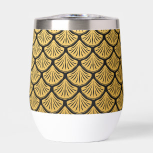 Art Deco Mermaid Scales - Black and Gold