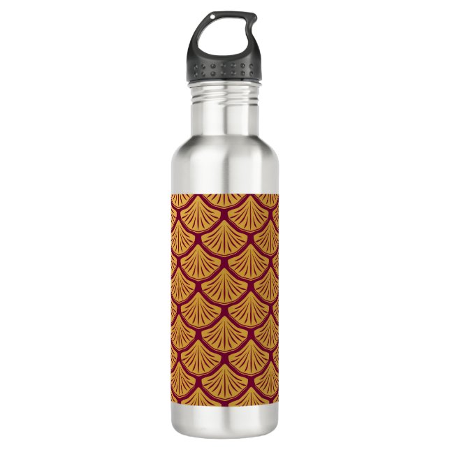 Art Deco Mermaid Scales - Magenta 710 Ml Water Bottle (Front)