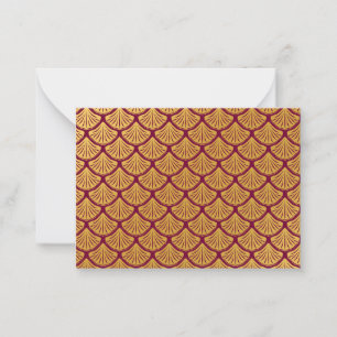Art Deco Mermaid Scales - Magenta Card