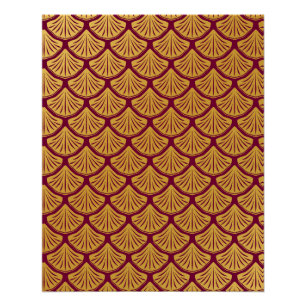 Art Deco Mermaid Scales - Magenta Poster