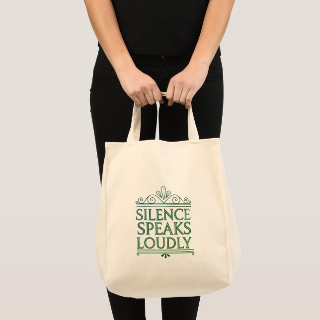 Art Deco Message Grocery Tote Bag (Front (Product))
