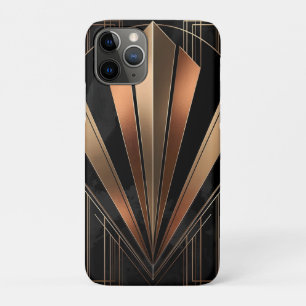 Art Deco Metallic Geometric Elegance iPhone 11 Pro Case