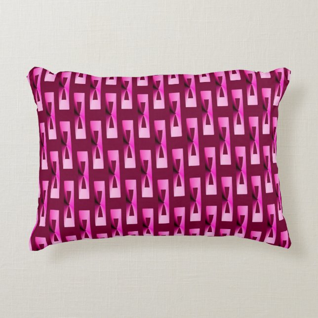 Art Deco Metallic Geometric - Orchid and Purple Decorative Cushion (Front)