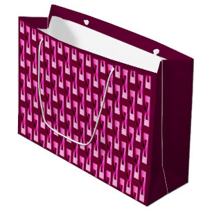 Art Deco Metallic Geometric - Orchid and Purple Large Gift Bag