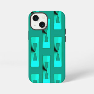 Art Deco Metallic Geometric - Peacock and Teal iPhone Case