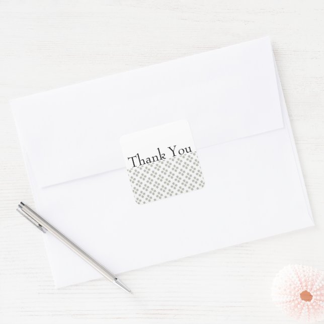 Art Deco Mini Stars Thank You Sticker (Envelope)