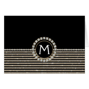 Art Deco Modern Horizontal Stripe Glitter Look