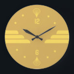 Art Deco Modern Large Clock<br><div class="desc">Great Art Deco clock design. You will love it like others. Be free to use this design for other product you like or to customise and add your text. Follow me for more. Thank you. Have a nice day.</div>