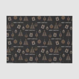 Art deco modern ornamental decor vintage black gol tissue paper