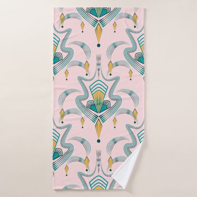 Art deco modern pattern graphic ornament. Abstract Bath Towel (Bath Towel)