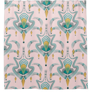 Art deco modern pattern graphic ornament. Abstract Shower Curtain