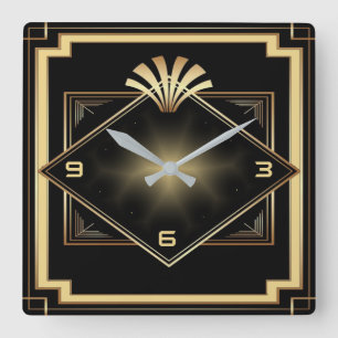 Art Deco modern Square Wall Clock