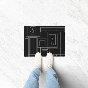 Art Deco Monochrome Doormat