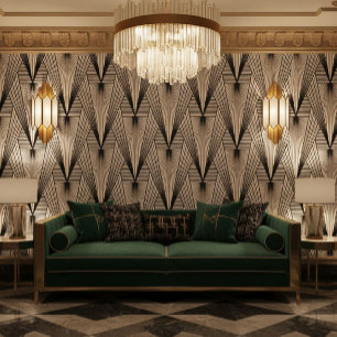Art Deco Monochrome Wallpaper