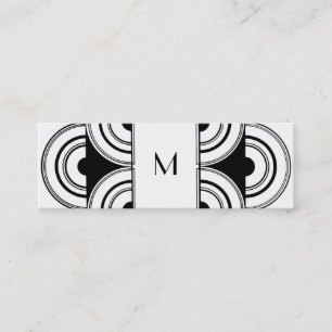 Art deco Monogram Calling Card