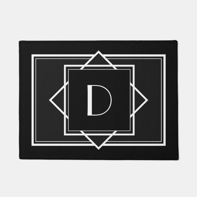 Art Deco Monogram Doormat (Front)